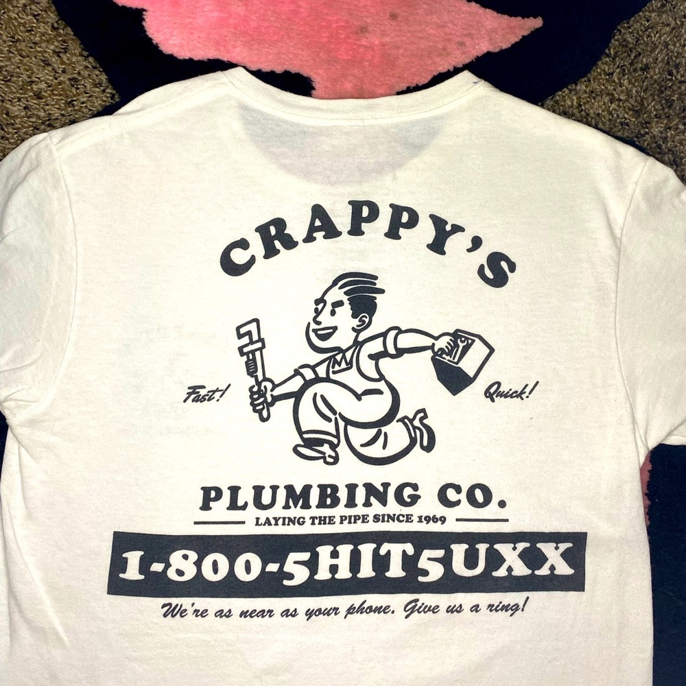 Vintage Crappys plumbing Co. T shirt